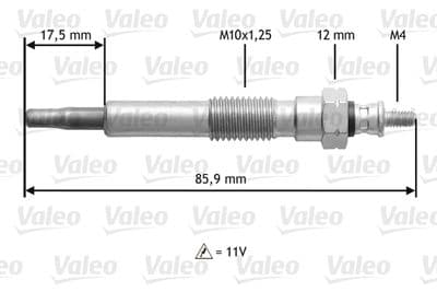 Bujía de precalentamiento VALEO 345117
