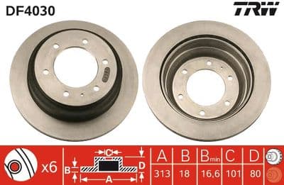 Disco de freno TRW DF4030