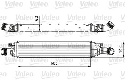 Radiador de aire de admisión VALEO 818643