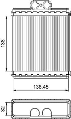 Radiador de calefacción, calefacción interior VALEO 811550