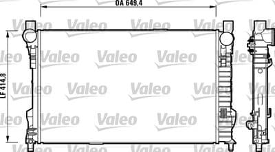 Radiador, refrigeración del motor VALEO 732742