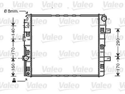 Radiador, refrigeración del motor VALEO 733422