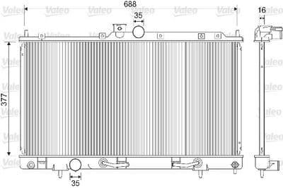 Radiador, refrigeración del motor VALEO 733280