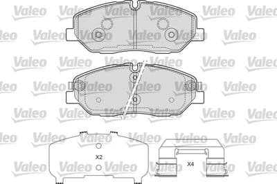 Juego de balatas de freno VALEO 601691