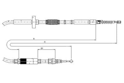 Cable de accionamiento, freno de estacionamiento TEXTAR 44006000