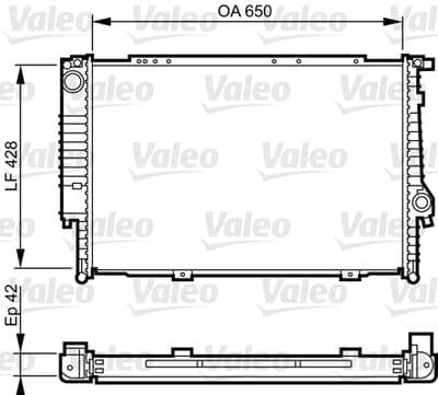 Radiador, refrigeración del motor VALEO 732593