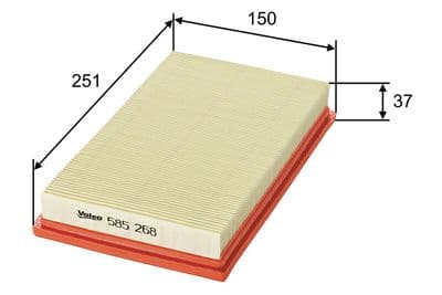 Filtro de aire VALEO 585268