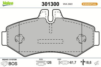 Juego de balatas de freno VALEO 301300