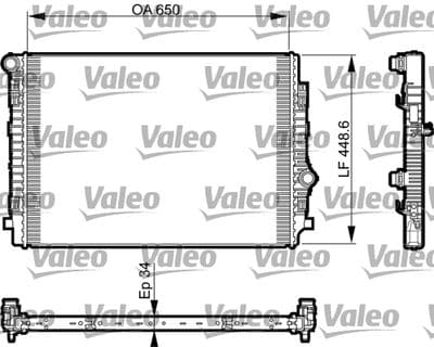 Radiador, refrigeración del motor VALEO 735549