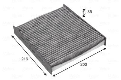 Filtro, aire del interior VALEO 715725