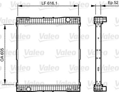 Radiador, refrigeración del motor VALEO 735303