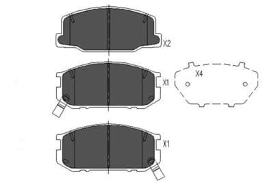 Juego de balatas de freno Kavo Parts KBP-9041