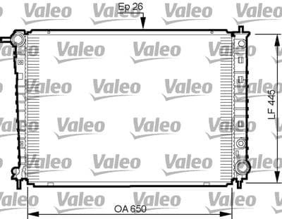 Radiador, refrigeración del motor VALEO 735512