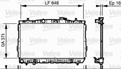 Radiador, refrigeración del motor VALEO 734965