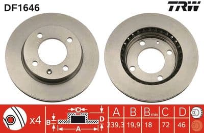 Disco de freno TRW DF1646