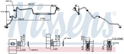 Tubería de alta presión, aire acondicionado NISSENS 84104