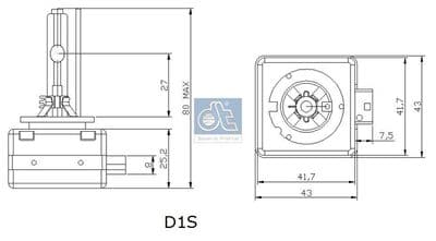 Foco, faro principal DT Spare Parts 3.32943