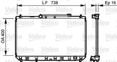 Radiador, refrigeración del motor VALEO 734489