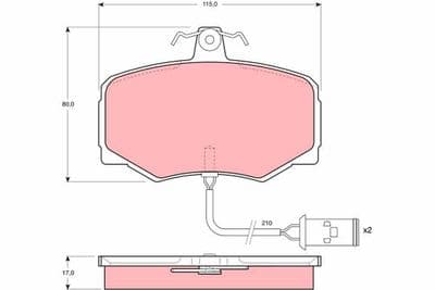Juego de balatas de freno TRW GDB421