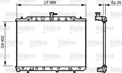 Radiador, refrigeración del motor VALEO 735206