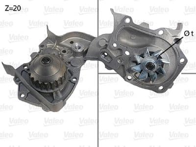 Bomba de agua, refrigeración del motor VALEO 506564