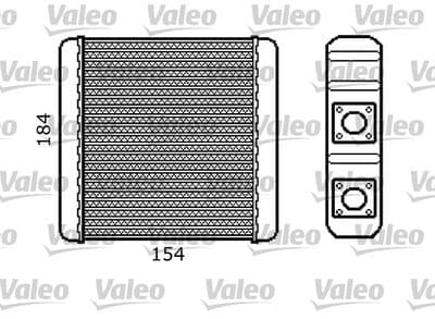 Radiador de calefacción, calefacción interior VALEO 812107
