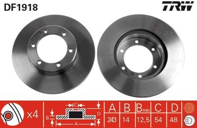 Disco de freno TRW DF1918