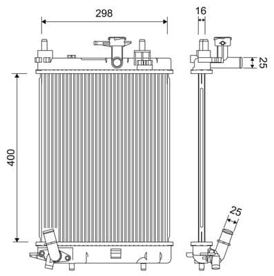 Radiador, refrigeración del motor VALEO 701257