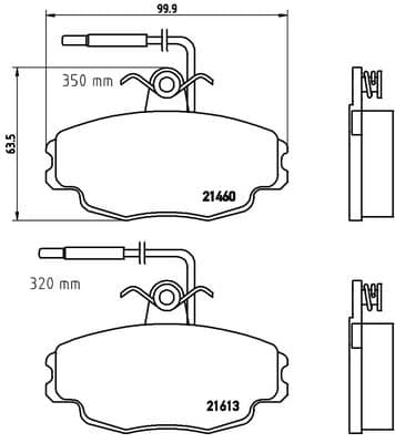 Juego de balatas de freno BREMBO P 61 043