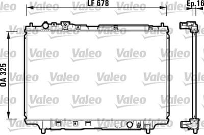 Radiador, refrigeración del motor VALEO 734120