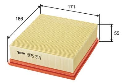 Filtro de aire VALEO 585314