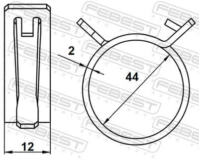 Abrazadera de manguera FEBEST FE-CLAMP44