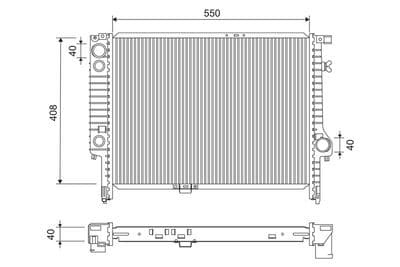 Radiador, refrigeración del motor VALEO 731516