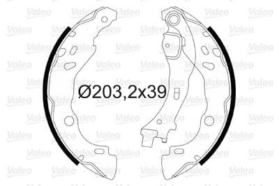 Juego de zapatas de frenos VALEO 564006