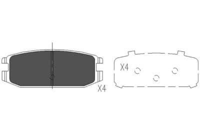 Juego de balatas de freno Kavo Parts KBP-5538