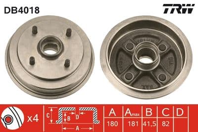 Tambor de freno TRW DB4018