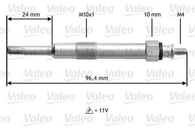 Bujía de precalentamiento VALEO 345150