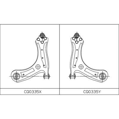 Brazo oscilante, suspensión de ruedas CTR CQ0335X