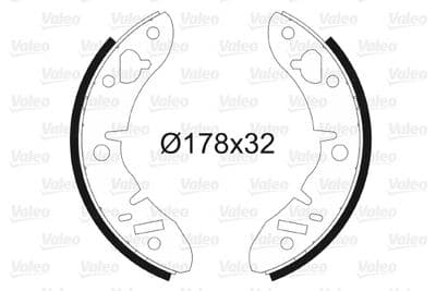 Juego de zapatas de frenos VALEO 562047