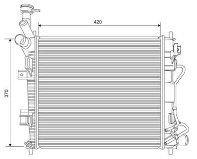 Radiador, refrigeración del motor VALEO 701621