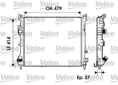 Radiador, refrigeración del motor VALEO 732960