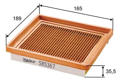 Filtro de aire VALEO 585367