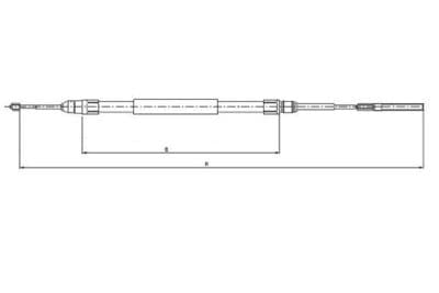 Cable de accionamiento, freno de estacionamiento TEXTAR 44008900