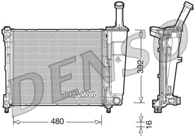 Radiador, refrigeración del motor DENSO DRM13016
