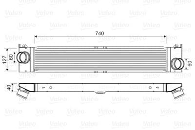 Radiador de aire de admisión VALEO 818586