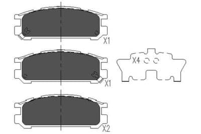 Juego de balatas de freno Kavo Parts KBP-8016