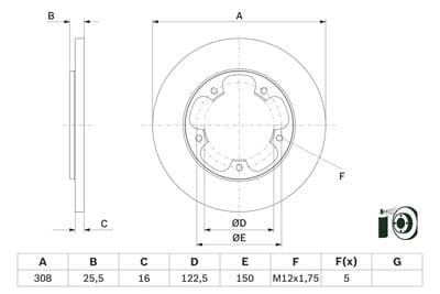 Disco de freno BOSCH 0 986 479 F44