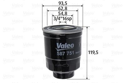 Filtro combustible VALEO 587751