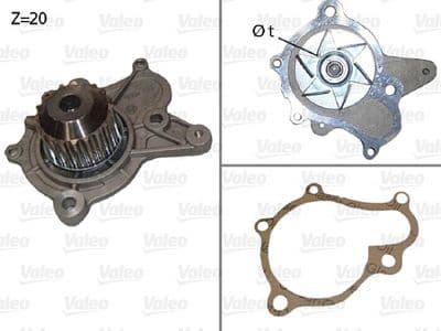 Bomba de agua, refrigeración del motor VALEO 506922
