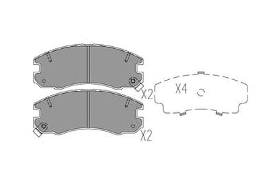 Juego de balatas de freno Kavo Parts KBP-9130